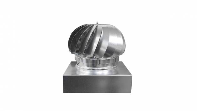 Aspiratore Eolico Zincato con Base Quadrata