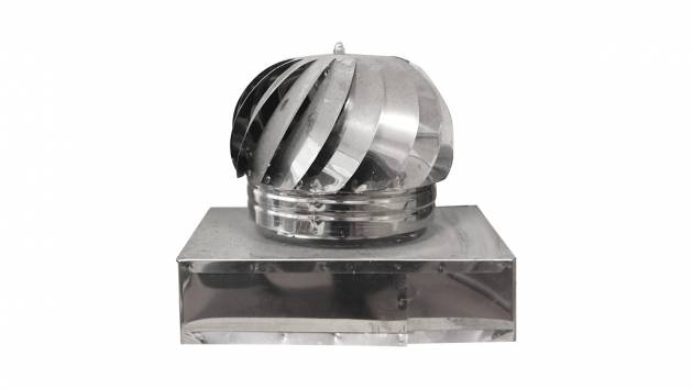 Aspiratore Eolico Inox con Base Rettangolare